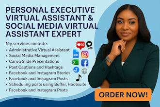 personal beatify executive virtual assistant and social media virtual assistant