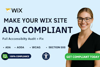 audit and optimize wix website for wcag ada and accessibility compliance