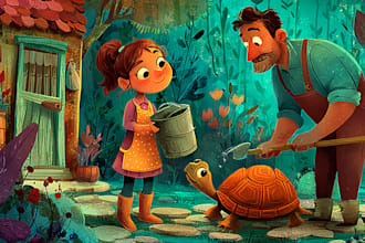 create kids children book illustrations