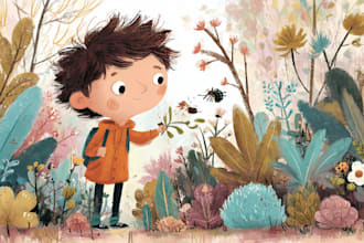 do children book illustration and storybook cover