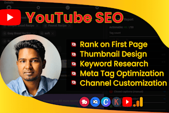be your youtube SEO specialist for organic channel growth