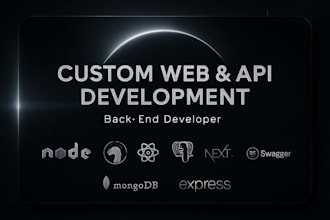 backend developer for web app and API using nestjs, expressjs, and nodejs