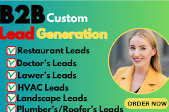 do b2b restaurant, doctor, lawyer, hvac, construction industry lead generation