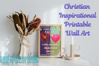 design christian inspirational printable art wall