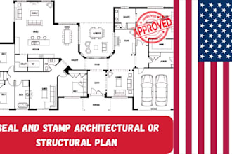 draw and stamp utah ,ohio ,texas , kankas architectural drawing ,city permit
