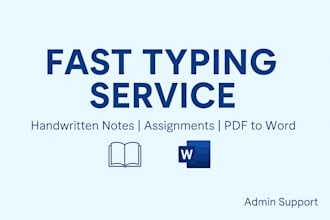 type your handwritten notes, assignments or scanned pages fast