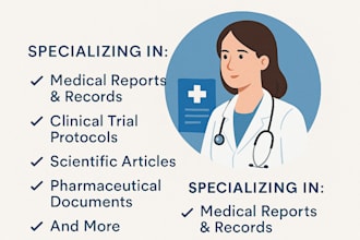 translate clinical, pharmaceutical, and medical documents professionally