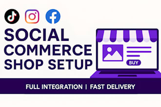 do tiktok shop setup for dropshipping, instagram and facebook shop creation