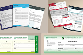 create branded letterhead, invoice and money receipt