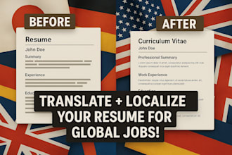 translate and localize your resume and cover letter for global job markets