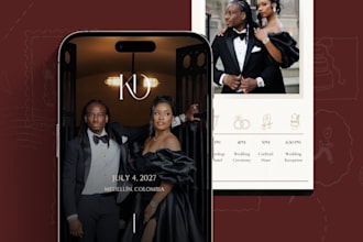 design luxury destination wedding website with travel rsvp