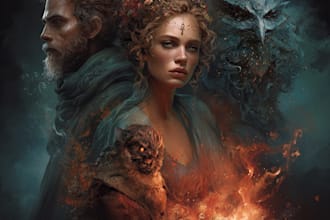 make professional fantasy book cover design,ebook cover, book cover illustratio