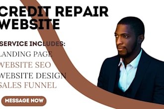 credit website landing page funnel setup finance website credit repair website