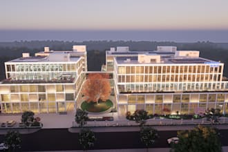 make 3d design and realistic rendering of architectural