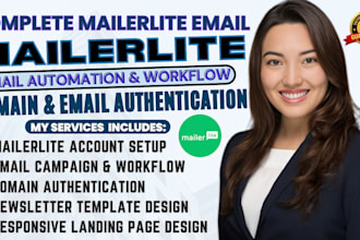 complete mailerlite setup, automation workflow and domain authentication expert