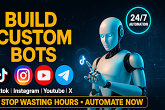 build reddit bot discord bot youtube api bot twitter api bot instagram api bot