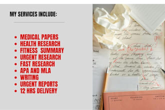 write health, fitness, and medical case studies and summaries