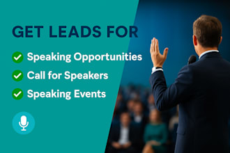 provide public speaking opportunities with pitching