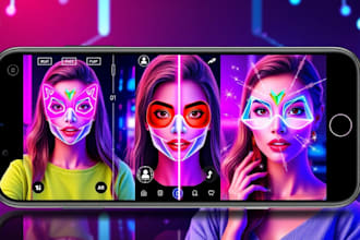 create custom 3d ar filters and viral lens effects for instagram tiktok snapchat