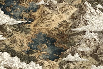 create fantasy map illustration