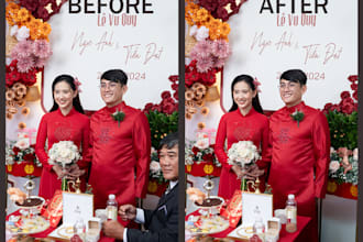 photoshop editing, add, remove, replace, move person, people and objects