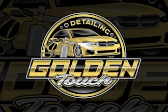 design car racing, boat racing and automotive logo