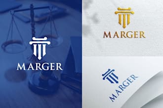 do elegant law firm logo design attorney, legal, justice, notary