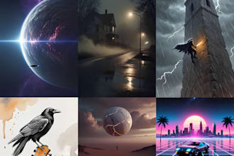 design cinematic ai book covers and album artwork in any style