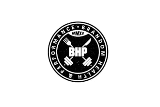 design classic person trainer trainee superhero logo