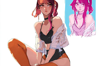 draw custom anime characters for your wish