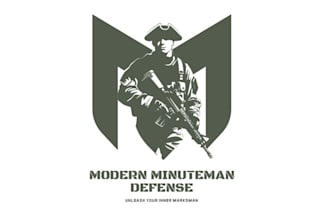 design modern gun sales geared towards minutemen logo