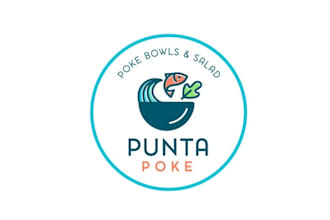 design motivation poke bowl shop logo