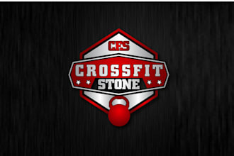 design professional crossfit stone logo