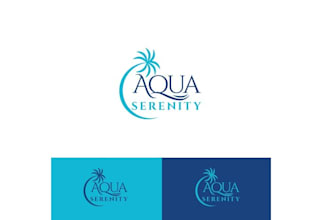 design luxury modern waterfront island villa logo