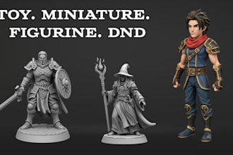 sculpt custom 3d toy model action figure miniature and collectible for printing