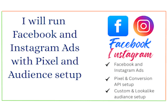 run facebook and instagram ads with pixel capi and custom audience
