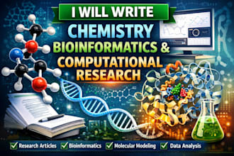 write chemistry and bioinformatics research articles