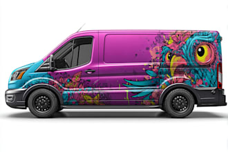 make a car wrap design, van wrap design
