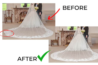 do quick retouch, remove person or object, sign, remove scar