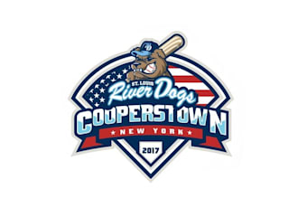 design classic river dogs to coopers town logo