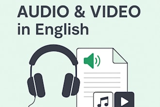 transcribe audio and video accurately in english