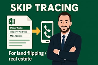 do skip tracing for real estate land flipping