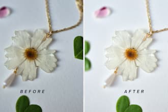 edit and enhance product photos for etsy, ecommerce and social media