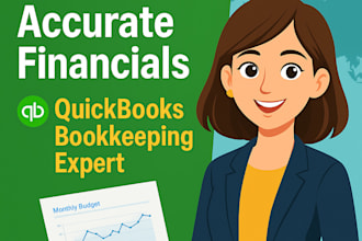 provide quickbooks bookkeeping, training and monthly financial reports