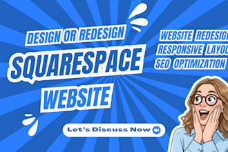 develop squarespace website, design or redesign squarespace, website development