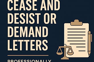 write professional cease and desist or demand letters