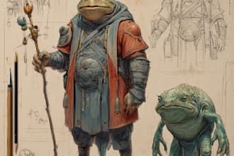 create realistic character and creature concept art