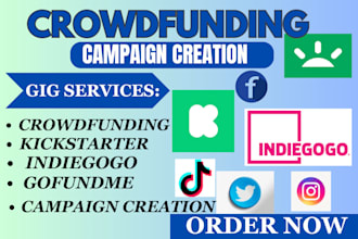 create a professional crowdfunding campaign on kickstarter indiegogo gofundme