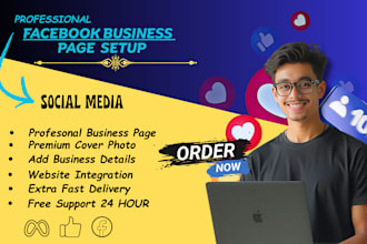 create professionally set up your business page and create