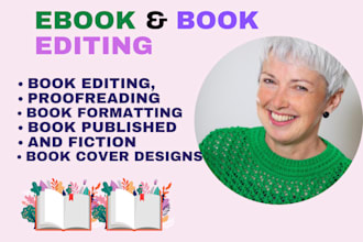 developmental book editing ebook formatting with proof read